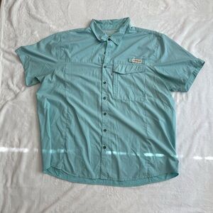 Magellan Outdoors Men's Aqua Short Sleeve Shirt